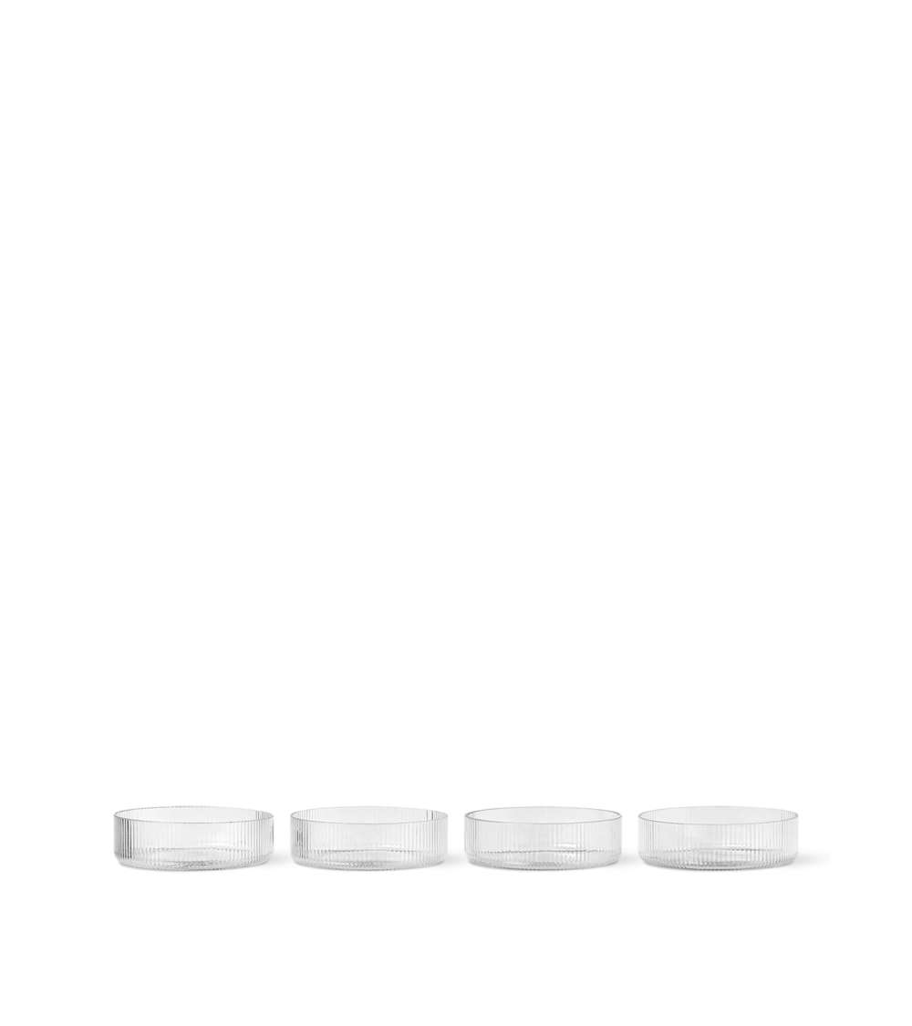 Ciotole da portata Ripple - Set da 4 - Trasparenti