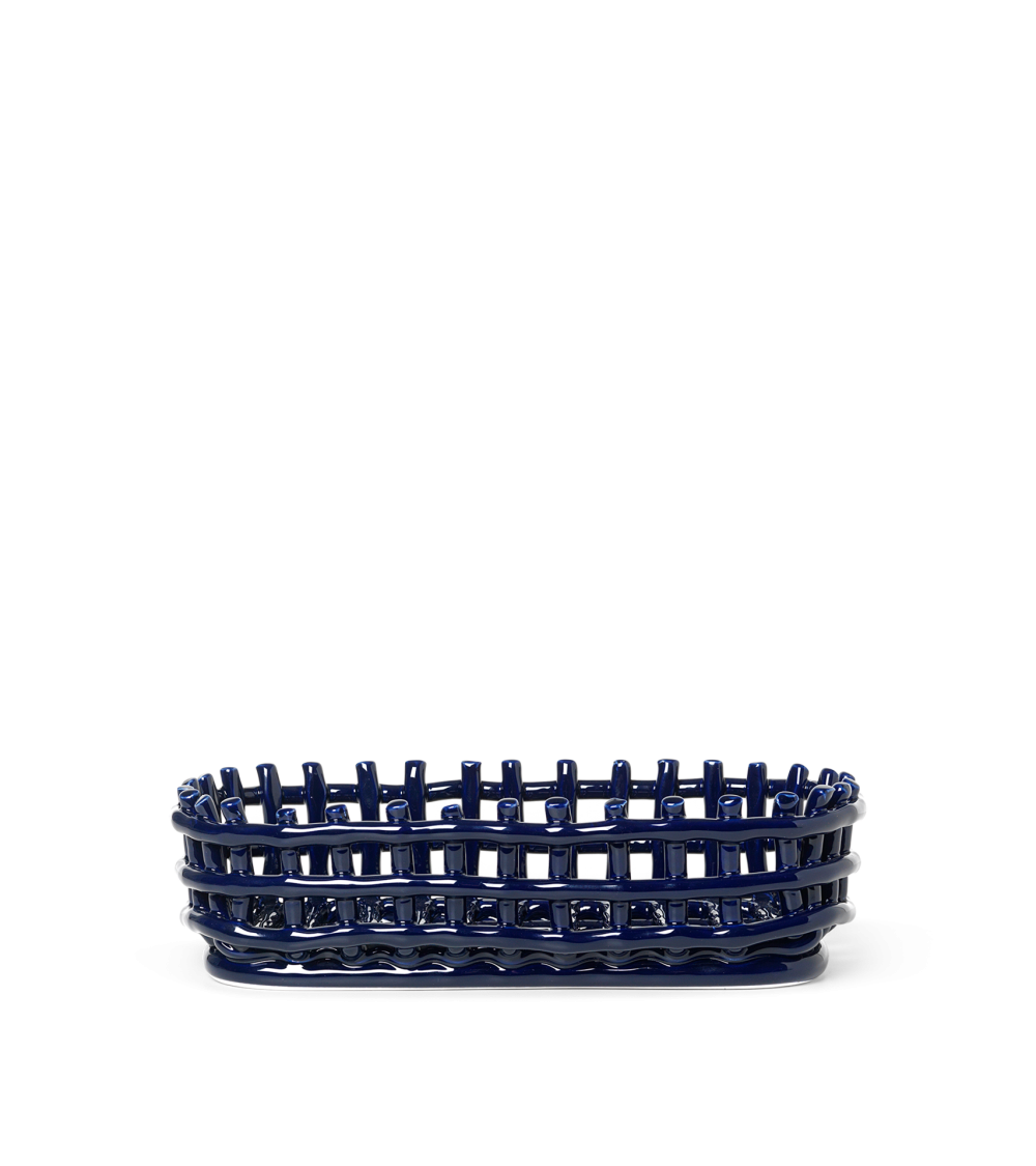 Ceramic Basket - Oval- ferm Living