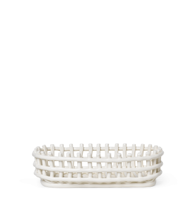 Ceramic Basket - Oval- ferm Living