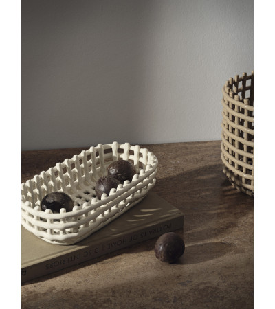 Ceramic Basket - Oval- ferm Living