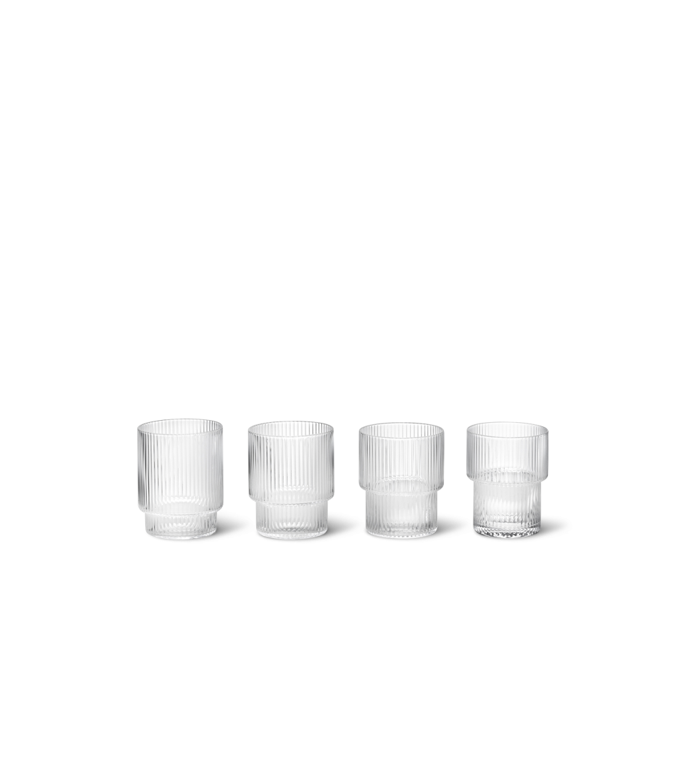 Ripple Glasses- set 4 pcs- ferm Living