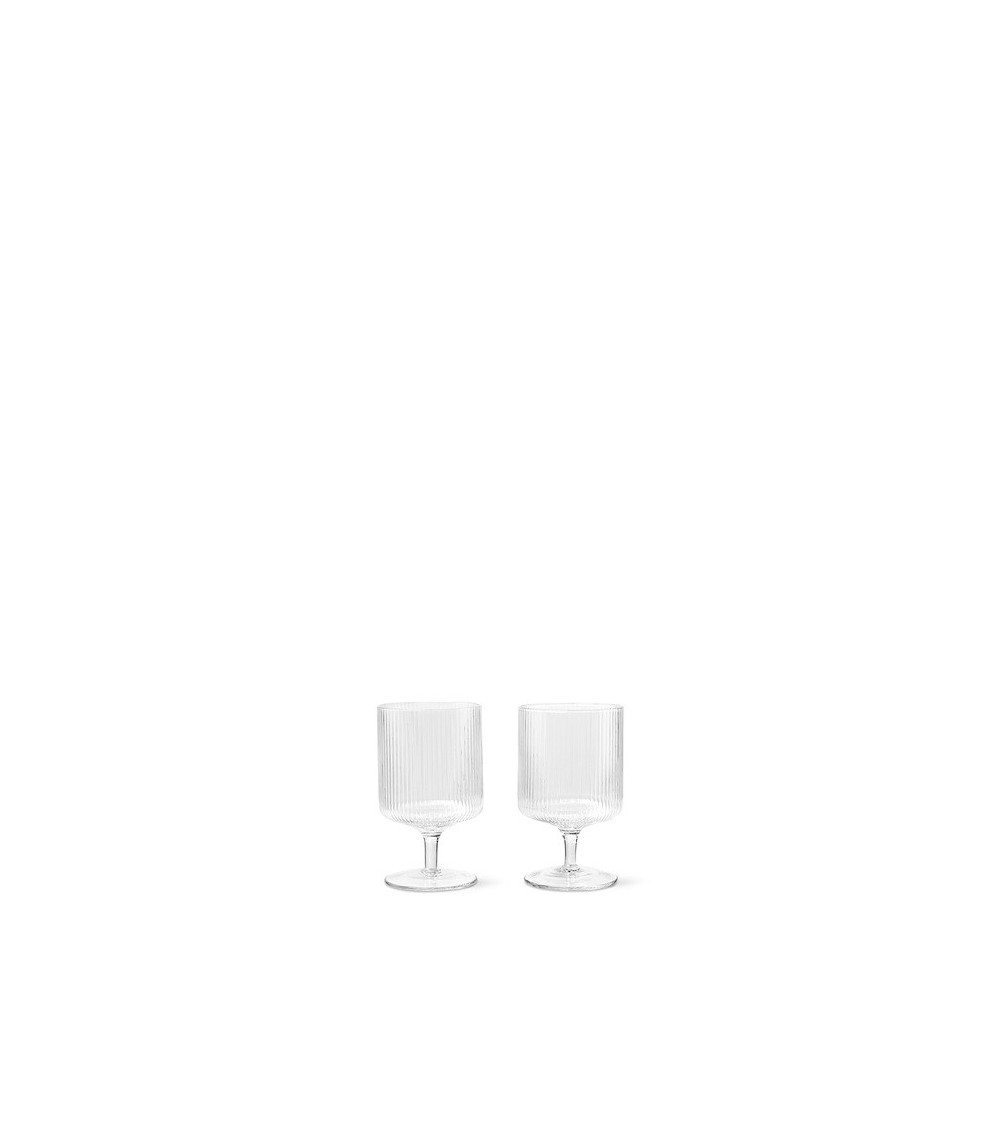 Bicchieri Vino Ripple- set 2 pezzi- ferm Living