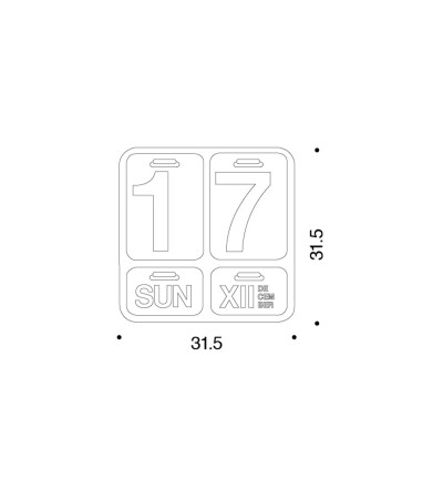 Formosa Perpetual wall calendar Design Enzo Mari 1963. English Version