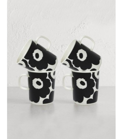 Oiva / Unikko mug 4 dl Marimekko Black and White