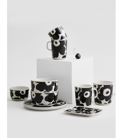 Tazza 4dl Oiva / Unikko Marimekko Bianco e Nero