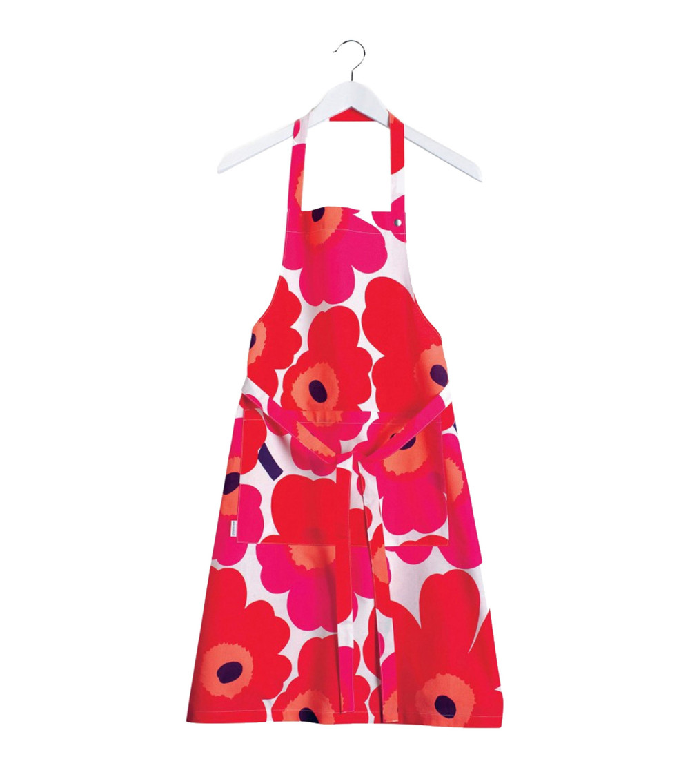 unikko marimekko apron