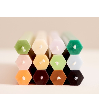 Set di candele esagonali