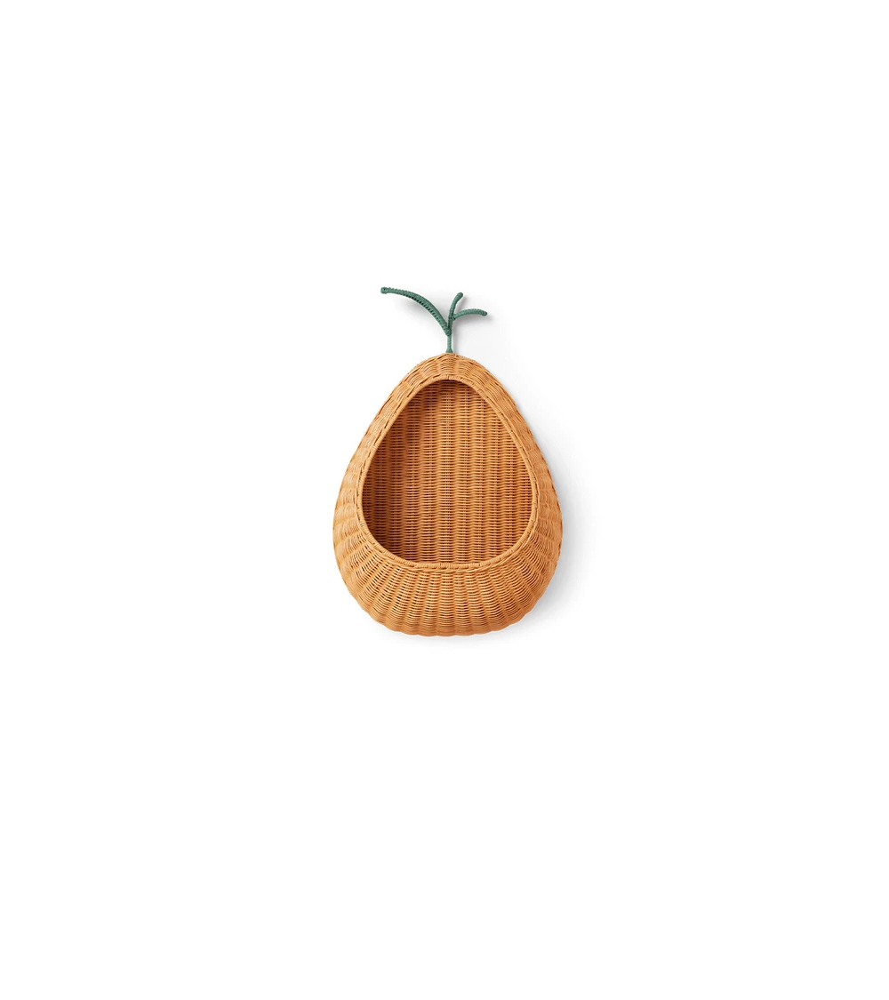 Pear Braided Wall Pocket - Natural