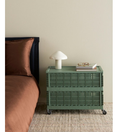 Cassetta Colour Crate Hay  Ruote - Set di 4 Medium