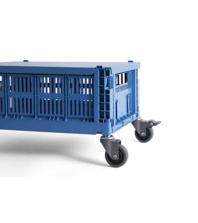 Cassetta Colour Crate Hay  Ruote - Set di 4 Medium