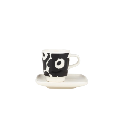 Oiva / Unikko Espresso Cup + Saucer - marimekko