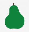 Silkscreen art prints. Two, the pear