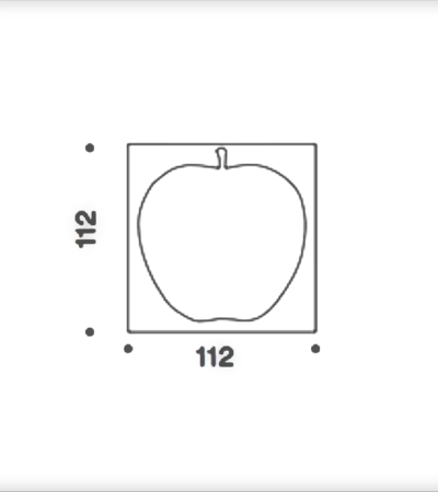 Silkscreen art print. One, the apple